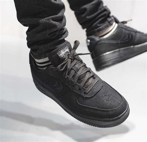 stussy air force 1 triple black